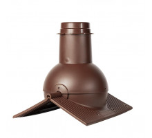 Аэратор коньковый универсальный KROVENT Pipe-Cone RAL 8017 Коричневый