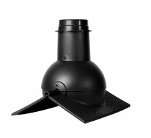 Аэратор коньковый универсальный KROVENT Pipe-Cone RAL 9005 Черный