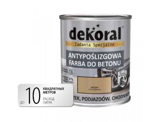 АКРИЛИТ Б - краска для бетонных полов, красно-коричневый 1 л DEKORAL