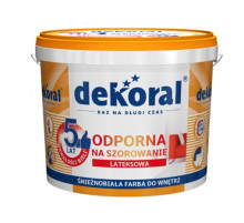 АКРИЛИТ W - снежнобелая стойкая краска для стен 10 л DEKORAL