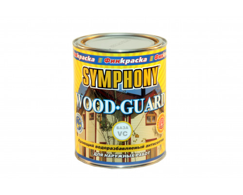Антисептик акрилатный кроющий с добавлением льняного масла Symphony Wood Guard матовый VVA 0,9 л.