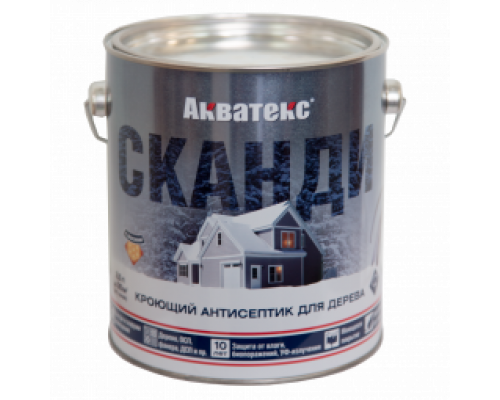 Антисептик для защиты древесины полуматовый кроющий Акватекс Сканди Топленое молоко 2,5 л. Рогнеда
