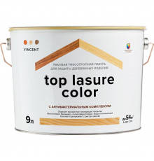 Антисептик лессирующий для внутренних и наружных работ VINCENT TOP LASURE COLOR  (2,7л)
