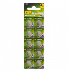 БАТАРЕЙКА GP ALKALINE A76FRA-2C10  (10 ШТ. В БЛИСТЕРЕ) (1/25/500)