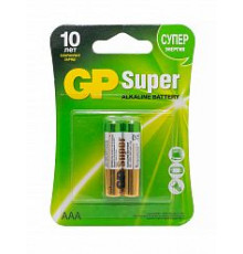 БАТАРЕЙКА GP SUPER 24А/ТИП ААА (2 ШТ. В БЛИСТЕРЕ) (10/80)