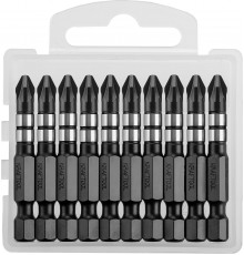 Биты Kraftool Impact Pro Pozidriv тип хвостовика E 1/4″ PZ 50 мм. 26193-2-50-S10