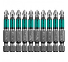 Биты Kraftool Optimum Line 50 мм. PH2 тип хвостовика E 1/4″ 26122-2-50-10
