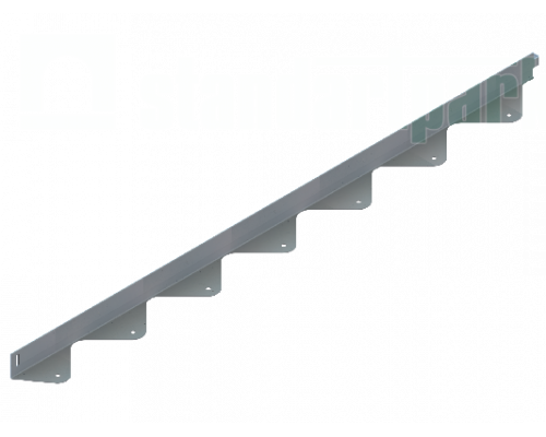 Бордюр стальной оцинкованный Standartpark L типа БС-60.70.120-1,5-L-ОС	