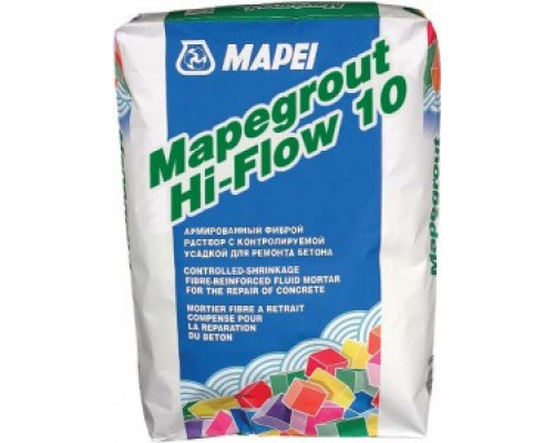 Быстросохнущий ремонтный раствор Mapegrout Hi-Flow 10 / Мапеграут Хай-Флоу 10 серый 25кг.Mapei