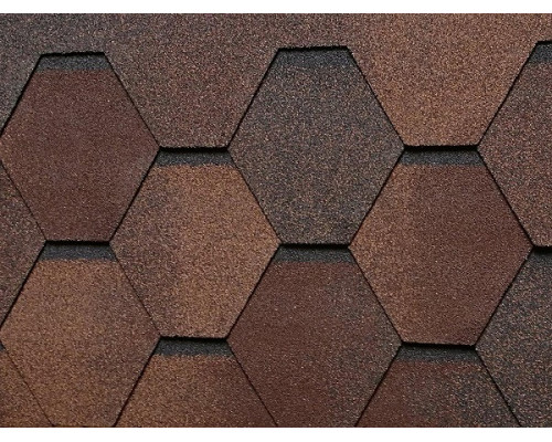 Черепица гибкая Kerabit Laplandia Hexa / Гекса Мокка 3 м2/упак