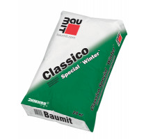 Декоративная штукатурка цементная зимняя Baumit Classico Special Winter белая 1.0 мм. "шуба" 25 кг. 