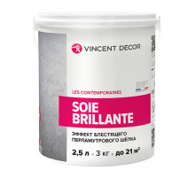 Декоративное перламутровое покрытие с эффектом шелка VINCENT DECOR SOIE BRILLIANTE цвет 002 (2.5л)