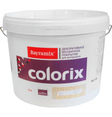 Декоративное покрытие мозаичное акриловое с добавлением цветных чипсов Bayramix Colorix 9 кг.