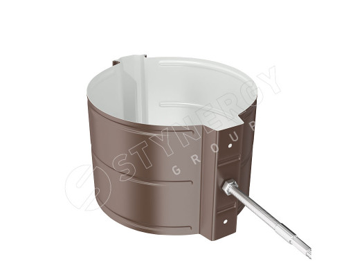 Держатель трубы Stynergy D185/150 мм. (саморез 10х160мм) RAL 8017 Шоколадно-коричневый