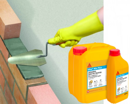 Добавка для штукатурных и кладочных растворов заменяющая известь Sika® Mix Plus 1 л.