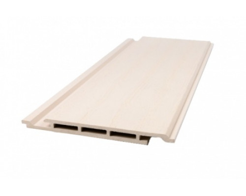 Доска фасадная из ДПК Ecodecking Классик Тиснение 160 х 17 х 4000 мм. Слоновая кость