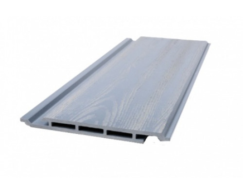 Доска фасадная из ДПК Ecodecking Титан Тиснение 160 х 17 х 4000 мм. Серый