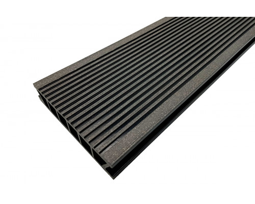 Доска террасная из ДПК Deckron Classic 153 х 28 х 4000 мм. Антрацит