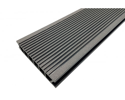 Доска террасная из ДПК Deckron Classic 153 х 28 х 6000 мм. Серый