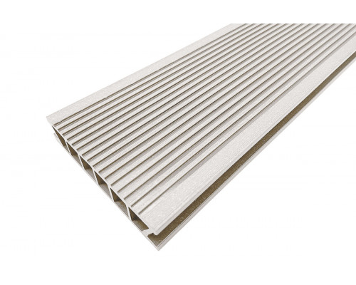 Доска террасная из ДПК Deckron Classic 153 х 28 х 6000 мм. Слоновая кость