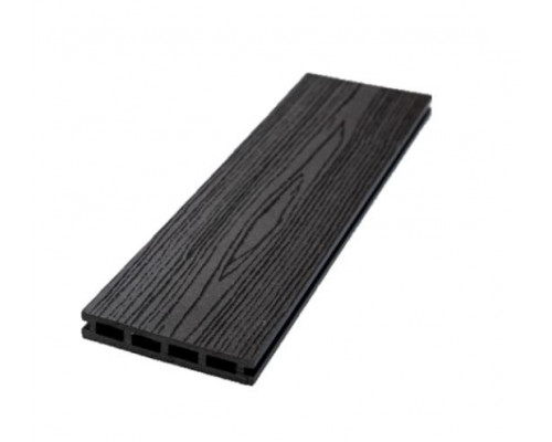 Доска террасная из ДПК тиснение/вельвет Ecodecking Экстра плюс 146 х 23 х 3000 мм. Графит