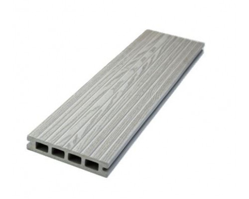Доска террасная из ДПК тиснение/вельвет Ecodecking Практик 135 х 25 х 3000 мм. Серый