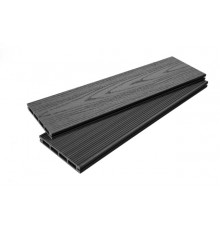 Доска террасная из ДПК тиснение/вельвет Ecodecking Техно 145 х 20 х 4000 мм. Графит