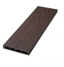 Доска террасная из ДПК тиснение/вельвет Ecodecking Техно 145 х 20 х 4000 мм. Шоколад