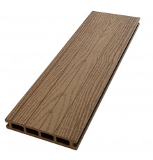 Доска террасная из ДПК тиснение/вельвет Ecodecking Техно плюс 150 х 25 х 4000 мм. Бронза