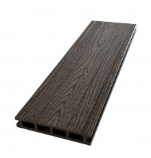 Доска террасная из ДПК тиснение/вельвет Ecodecking Техно плюс 150 х 25 х 4000 мм. Шоколад