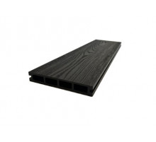 Доска террасная из ДПК тиснение/вельвет Ecodecking Титан 140 х 25 х 3000 мм. Антрацит