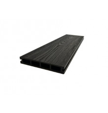 Доска террасная из ДПК тиснение/вельвет Ecodecking Титан 140 х 25 х 3000 мм. Антрацит