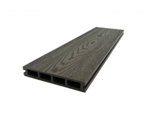 Доска террасная из ДПК тиснение/вельвет Ecodecking Титан 140 х 25 х 3000 мм. Серый