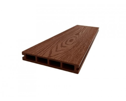Доска террасная из ДПК тиснение/вельвет Ecodecking Титан 140 х 25 х 4000 мм. Терракот