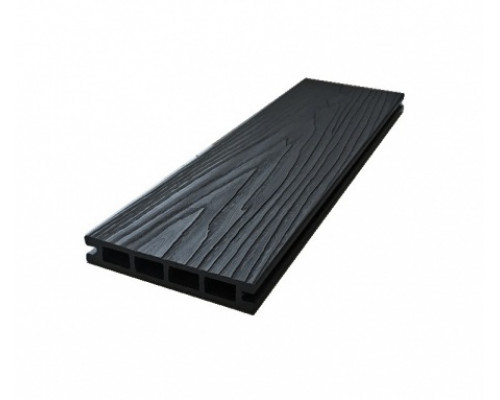 Доска террасная из ДПК тиснение/вельвет Ecodecking Титан 3D 140 х 25 х 3000 мм. Серый