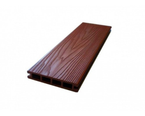 Доска террасная из ДПК тиснение/вельвет Ecodecking Титан 3D 140 х 25 х 4000 мм. Терракот