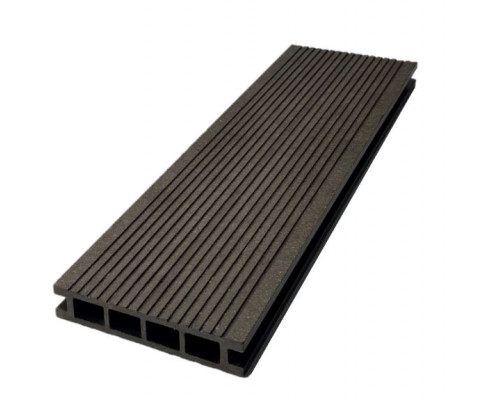 Доска террасная из ДПК вельвет Ecodecking Экстра 140 х 28 х 3000 мм. Шоколад