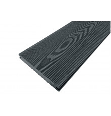 Доска террасная полнотелая из ДПК Holzhof Solid 150 х 18 х 4000 мм. Антрацит П6