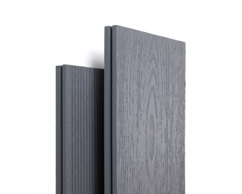 Доска террасная тиснение/вельвет Ecodecking МПК Про 145 х 20 х 4000 мм. Серый 