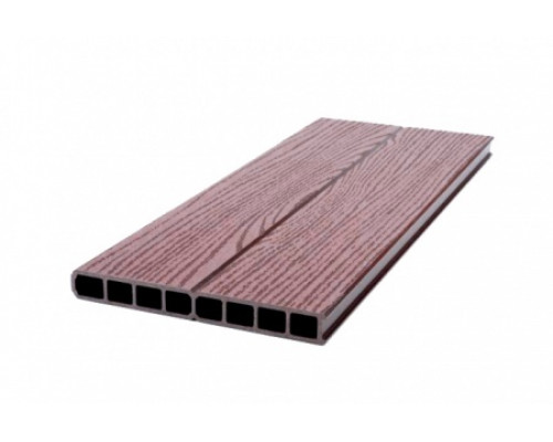Доска заборная двухсторонняя из ДПК Ecodecking Техно 200 х 25 х 4000 мм. Шоколад