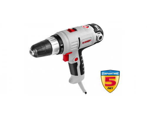 Дрель-шуруповерт сетевая, ЗУБР ЗСШ-300-2, 220В, двиг.перем.тока, макс. крепеж 6 мм, БЗП 10 мм, 0-400 / 0-1400 об/мин, 23+1, 35 Н*м, 300 Вт