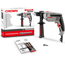 Дрель ударная Вт 750 d: 2 - 13 мм. Crown CT10129