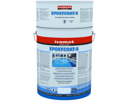 Двухкомпонентное эпоксидное покрытие для бассейнов EPOXYCOAT-S голубой 9,6 кг. Isomat
