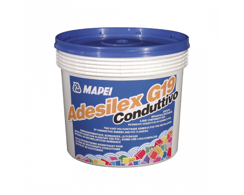 Двухкомпонентный эпоксидно-полиуретановый клей Adesilex G19 Conductive 10кг.Mapei