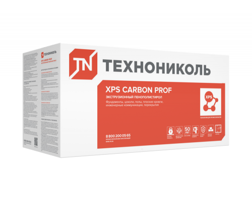 Экструдированный пенополистерол XPS Технониколь Carbon Prof-L 1180 х 580 х 100 мм. 4 плит (2,7376м2 / 0,27376м3)