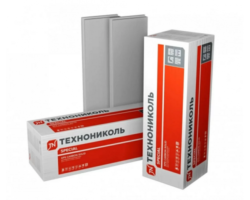 Экструзионный пенополистирол Технониколь XPS-L тип А Carbon Solid 500 2400 х 600 х 100 мм. 4 плит