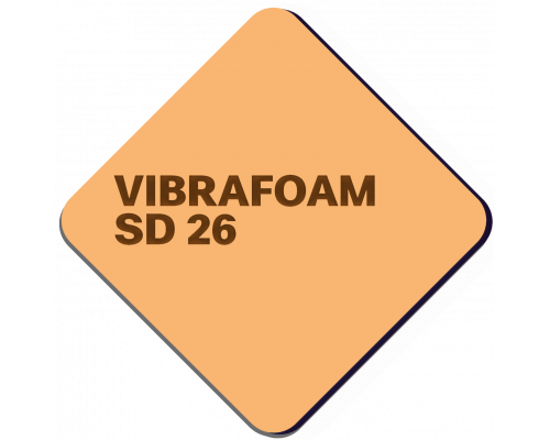 Эластомер Вибрафом / Vibrafoam SD 26 оранжевый (2м х 0,5м x 12,5мм) 1м2