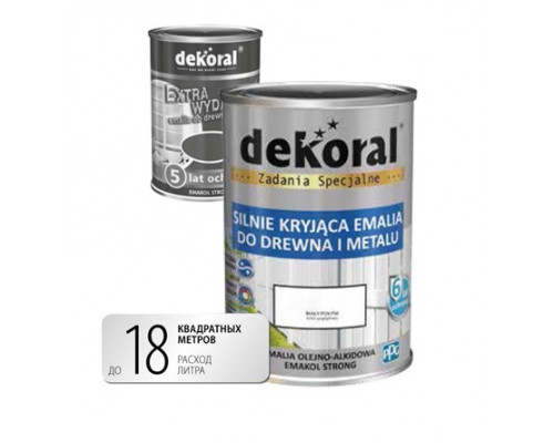 ЭМАКОЛ СТРОНГ фталевая эмаль общего назначения,  травяной 0,9 л DEKORAL