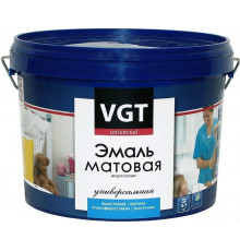 Эмаль акриловая матовая универсальная VGT / ВГТ ВД-АК-1179 супербелая 15 кг., ВГТ