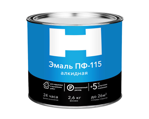 Эмаль алкидная ПФ-115 для металла и дерева "H" бежевая 2,6 кг.